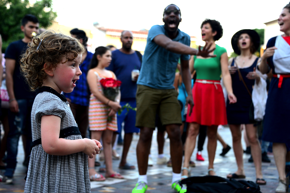 little girl at protest