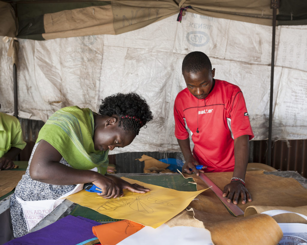 Bag production at Ethical Fashion Afrika in Nairobi, Kenya