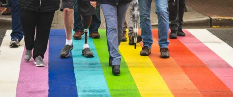 Rainbow Colored Crosswalk