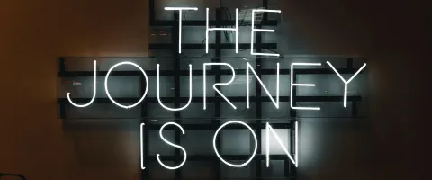 Neon Sign The Journey Is On