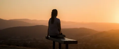 Woman looking into Valley