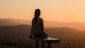 Woman looking into Valley