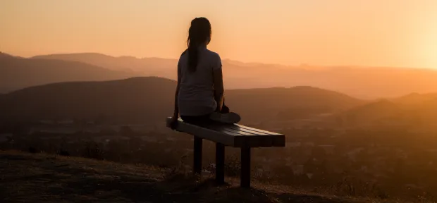 tbd* Wellbeing Fellowship. Woman looking at the horizon. 