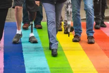 Rainbow Colored Crosswalk