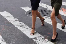 Woman Crossing Street