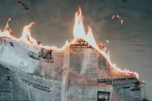 Burning Newspaper