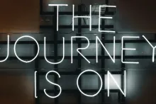 Neon Sign The Journey Is On