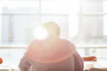 Man sitting at his desk